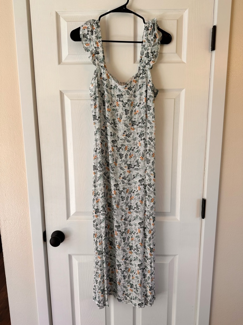 Loft Outlet Floral Ruffled Strap Dress